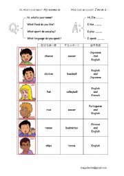 English worksheet: using what? question