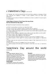 English Worksheet: Valentines Day