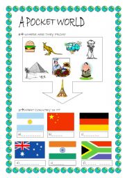 English Worksheet: A POCKET WORLD