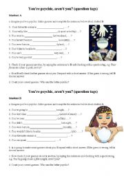 English Worksheet: Question tags