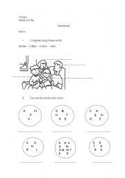 English worksheet: worksheet