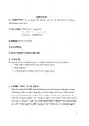 English Worksheet: Wishes and Regrets in the present