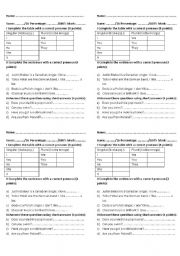 English Worksheet: Present Simple quiz
