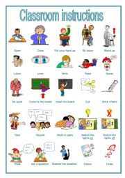 English Worksheet: Classroom instructions, a handout (editable)