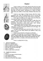 English Worksheet: Easter