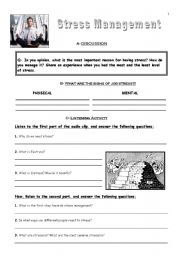 English Worksheet: Stress Management