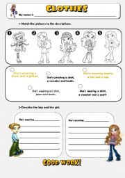 English Worksheet: Clothes 