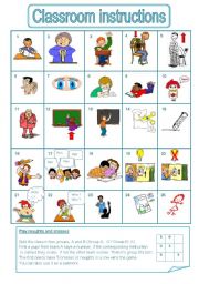 Classroom instructions, a game (editable)