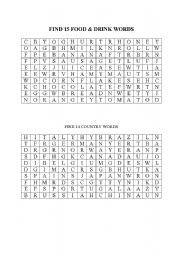 English Worksheet: wordsearch