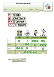 English Worksheet: Frequency adverbs