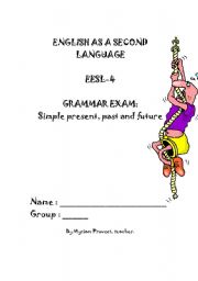 English Worksheet: simple present, past and future exam