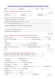 Simple present and prepositions of time -Test