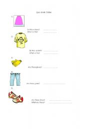 English worksheet: Clothes Shop