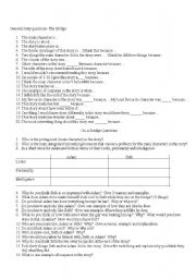English Worksheet: On a Bridge questions