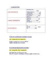 English worksheet: compatatives