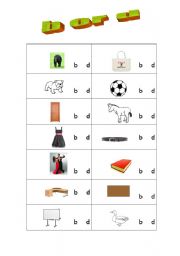 English worksheet: b or d