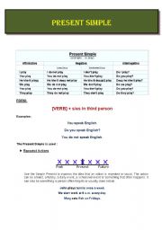 English Worksheet: Present Simple