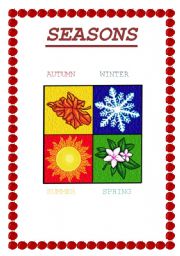 English Worksheet: SEASONS POSTER