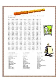 advertising wordsearch