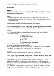 English Worksheet: describing future plans