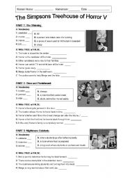 English Worksheet: Simpsons Halloween Special 