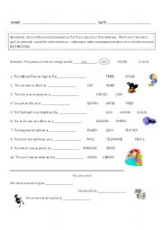 English Worksheet: Making Comparisons: as _____ as