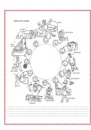 English Worksheet: Tim`s routine