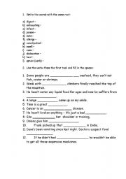 English Worksheet: Health and medicine 