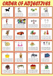 English Worksheet: ORDER OF ADJECTIVE ( multiple choice with keys )