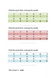 English Worksheet: crossword