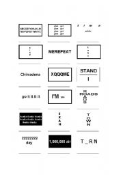 English Worksheet: Word Puzzles