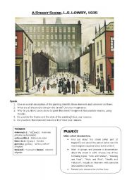 English Worksheet: A Street Scene