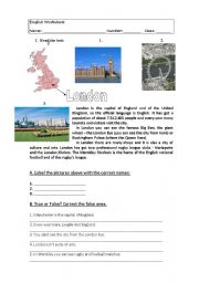 English Worksheet: London