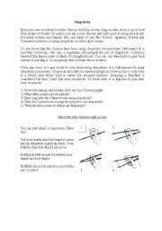 English Worksheet: Eating habits - chopsticks