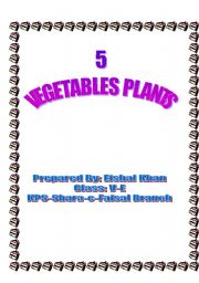 English Worksheet: Five Easy Garden Vegetables