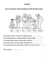 English Worksheet: CLOTHES