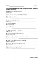 English Worksheet: REport speech