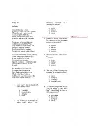 English Worksheet: Poetry Quiz