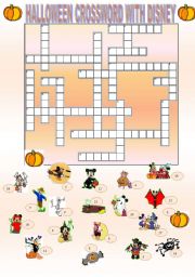 Halloween crossword with Disney