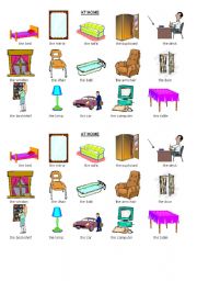 English Worksheet: home furniture