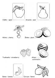 English Worksheet: Fruits