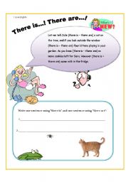 English Worksheet: There is - There are