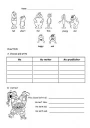 English Worksheet: Descriptive Adjectives