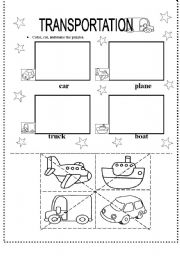 English Worksheet: TRANSPORTS