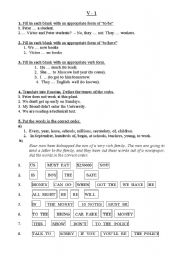 English Worksheet: grammar test