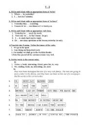 English Worksheet: grammar test