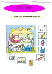 English Worksheet: at home