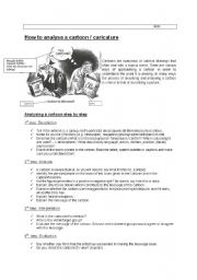 English Worksheet: Cartoon/ picture analysis advanced + vocabulary/useful phrases