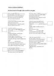 English Worksheet: Viva la Vida, by Coldplay