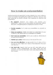 How to make an oral presentation